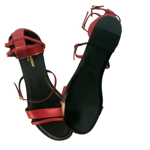 Saint Laurent Janis Gladiator Sandal Flats Size 40.5 $895 - Picture 8 of 8
